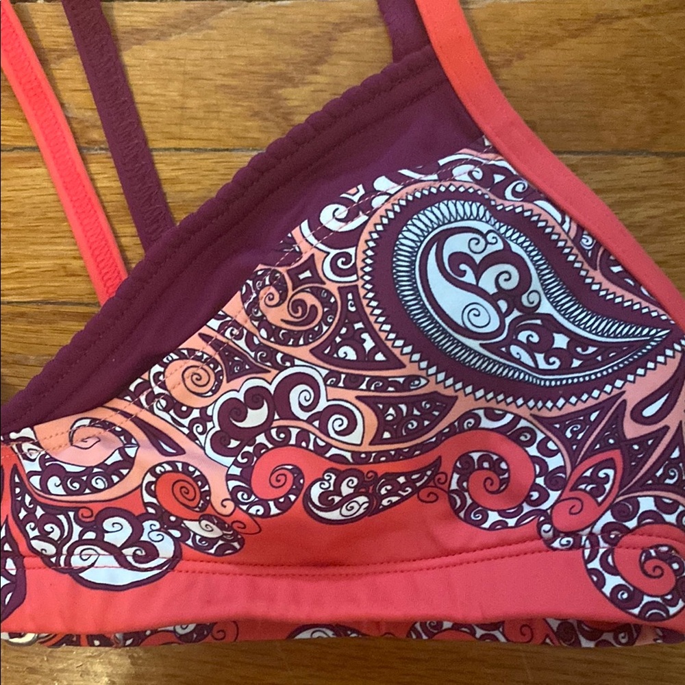 ATHLETA Paisley Print Strappy Bikini Too or Sports Bra XXSmall - Picture 2 of 5